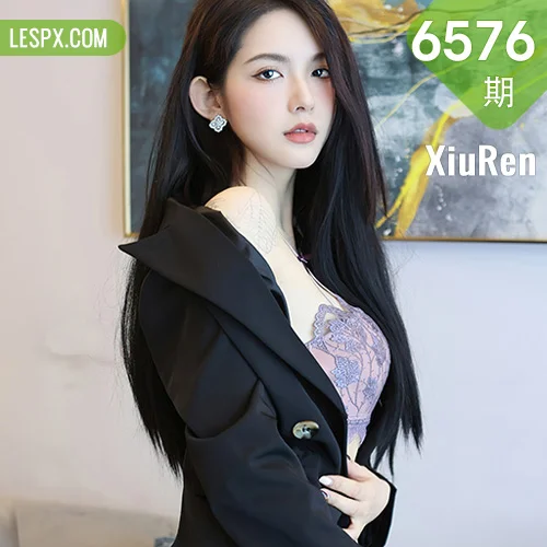 秀人网 乔一一 No.6576在线看图，春日樱花树下的纯白梦境与复古油画少女写真摄影全记录