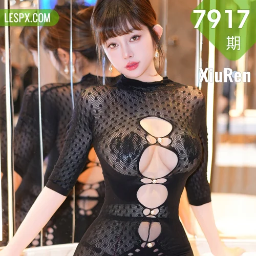 秀人网 王雨纯 No.7917在线看图，纯白梦境与暗夜流光交织的摄影诗篇