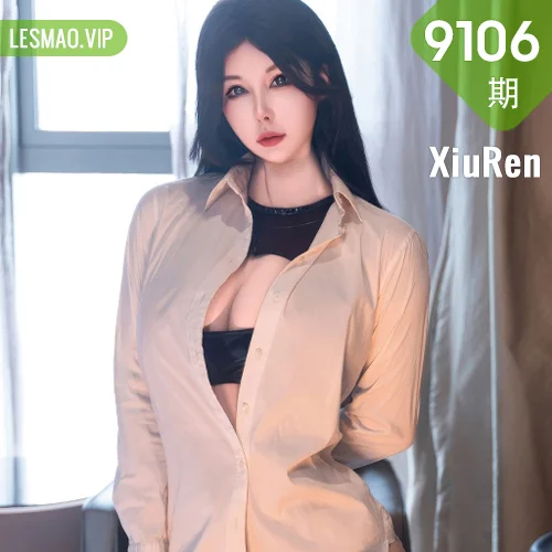 秀人网 陈芊儿 No.9106在线看图，纯白梦境与暗夜花火双重奏写真全记录