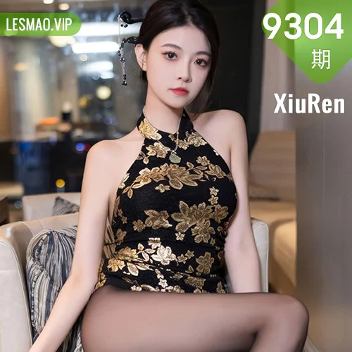 秀人网 初梦瑶 No.9304在线看图，纯白梦境与暗夜玫瑰双重奏写真全记录