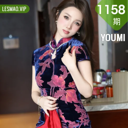 YOUMI 尤蜜荟 Vol.1158 桃桃夭夭twins 性感花色旗袍