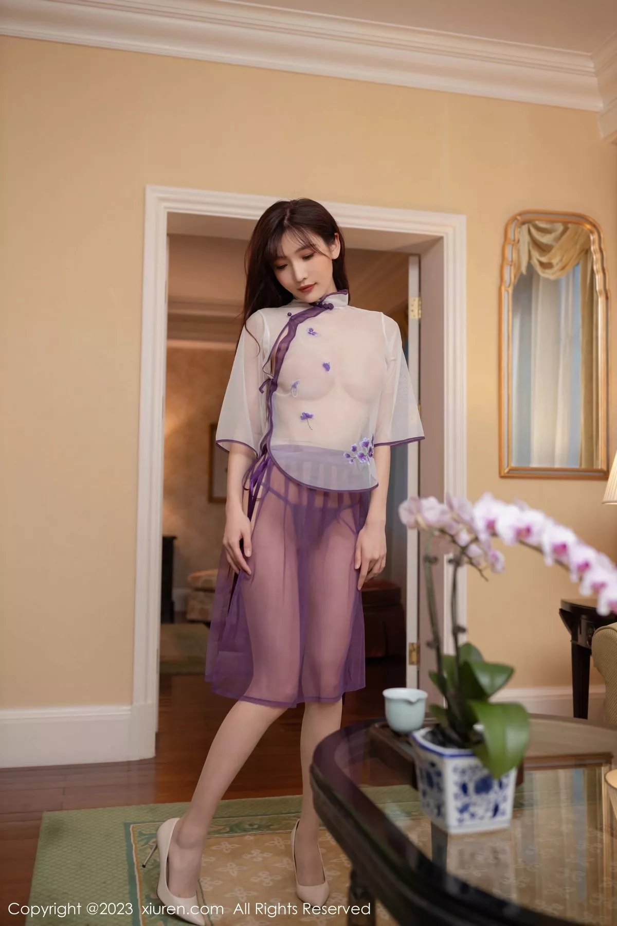 秀人网 陆萱萱 No.6608在线看图，清新少女与复古胶片交织的视觉盛宴全记录